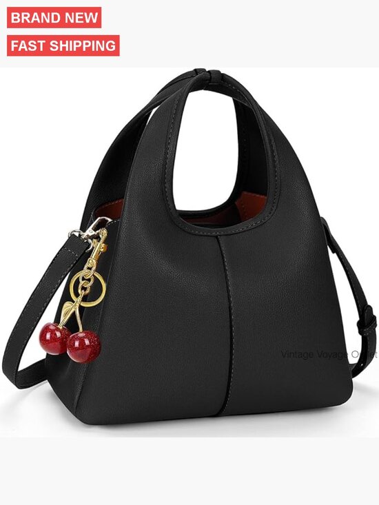 Small Faux Leather Hobo Satchel Crossbody Bag Top Handle Purse